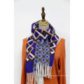 Double Sided Printed Wool And Cashmere Scarf